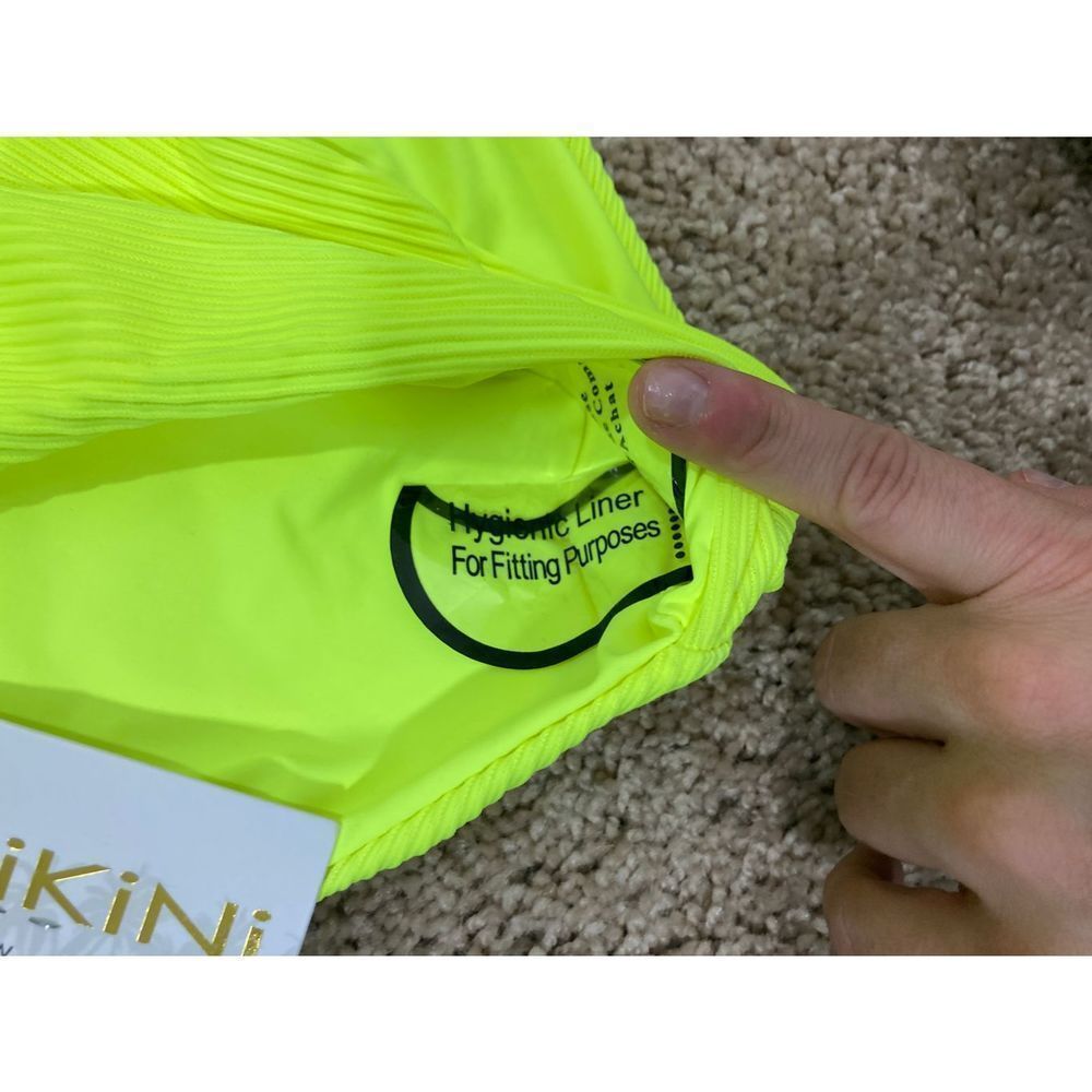 Nwt Tinibikini Two Piece Neon Citrus Front Tie Bi… - image 7